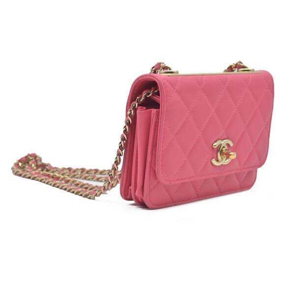 Chanel Lambskin Quilted Mini Trendy CC Wallet On Chain WOC - Picture 7 of 15